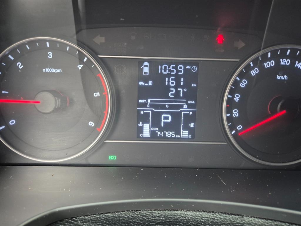 쌍용 렉스턴 스포츠 1톤 바가지차 2019년식 계기판 주행거리 74,785km