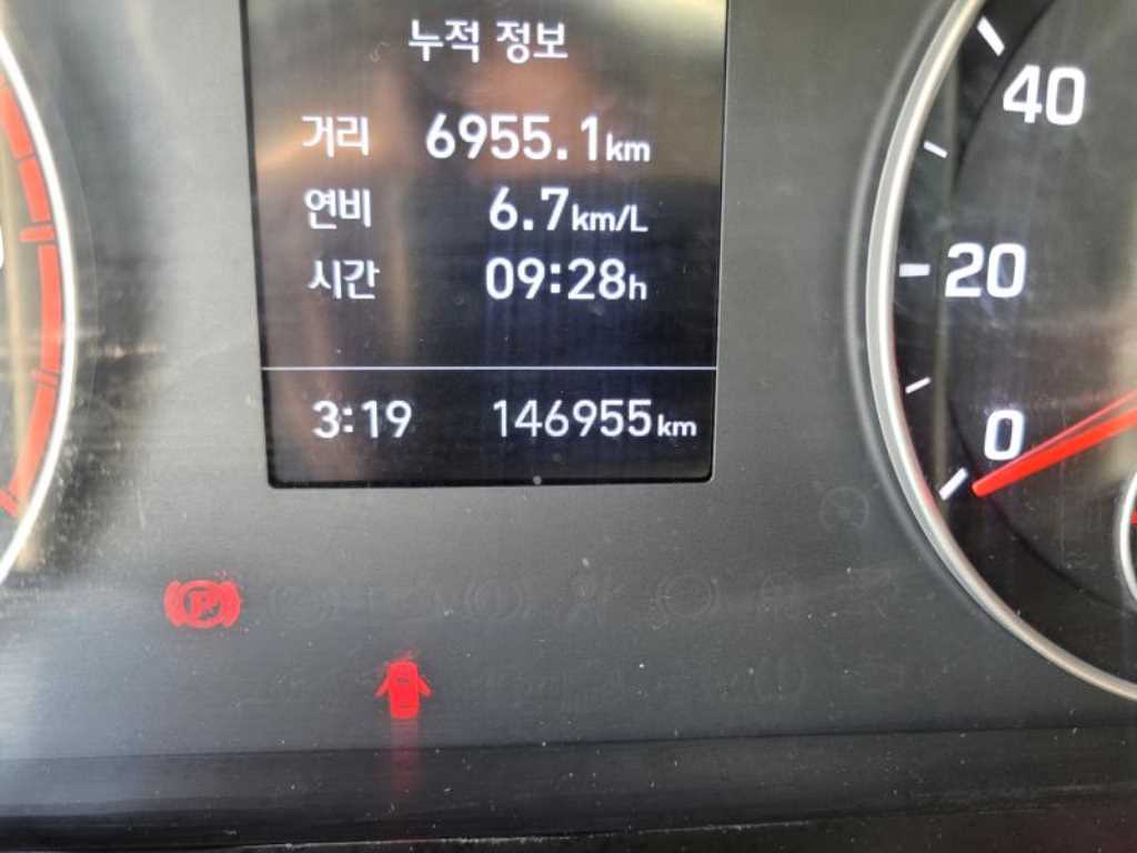 현대 마이티 2.5톤 익스탑 2023년식 계기판 주행거리