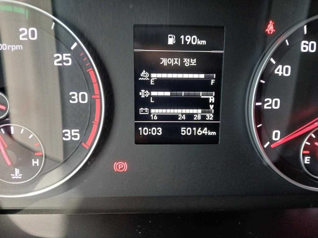 현대 마이티 3.5톤 윙바디 2025년식 계기판 주행거리 50,164km