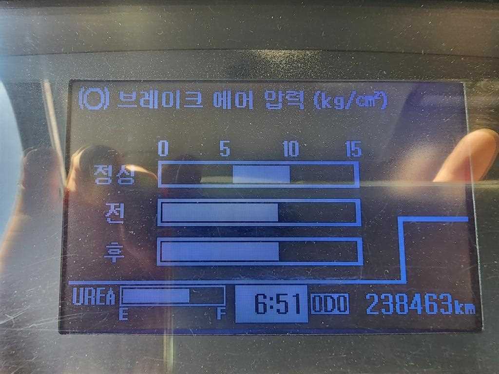 현대 메가트럭 5톤 살수차 2016년식 계기판 주행거리