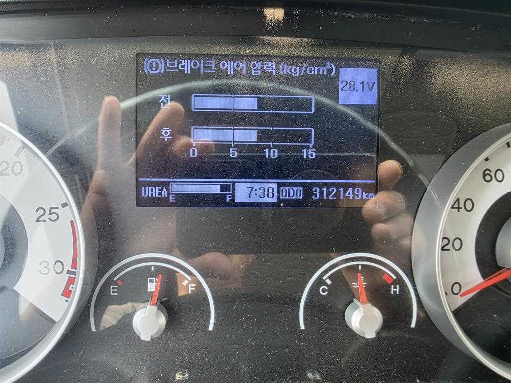 현대 메가트럭 5톤 암롤 2019년식 계기판 주행거리