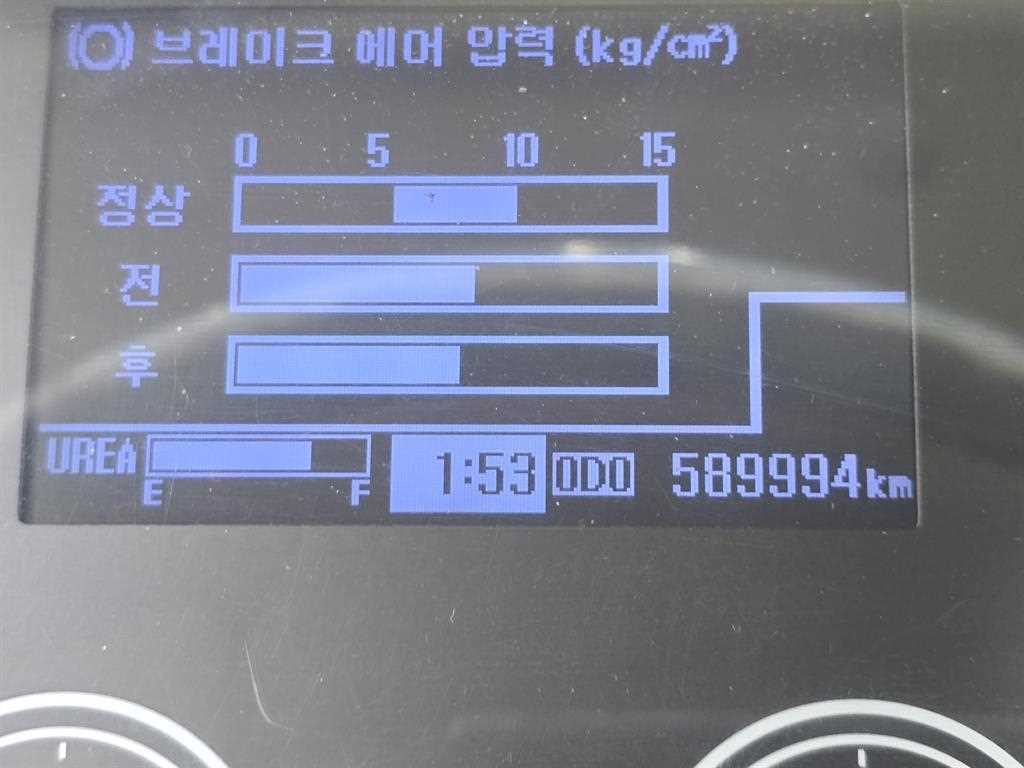 현대 메가트럭 5톤 윙바디 2015년식 계기판 주행거리