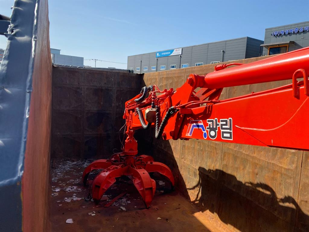 현대 메가트럭 5톤 집게차 2021년식 광림 집게 작동부
