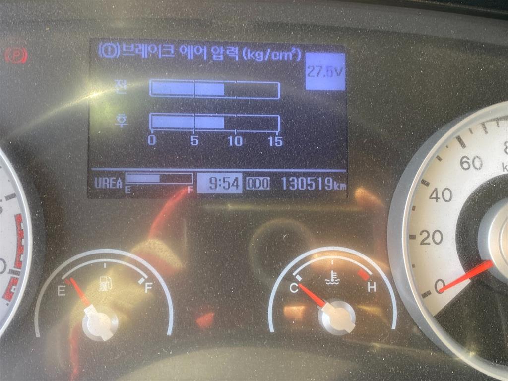 현대 메가트럭 5톤 집게차 2021년식 계기판 주행거리