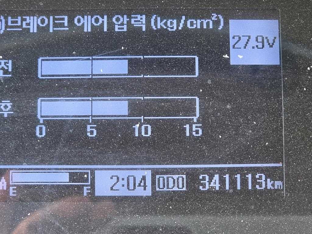 현대 메가트럭 5톤 윙바디 2018년식 계기판 주행거리