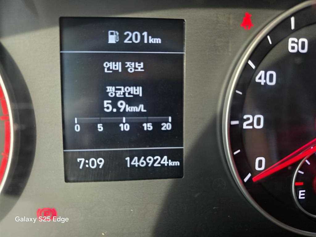 현대 올뉴마이티 2.5톤 냉동탑 2024년식 계기판 주행거리