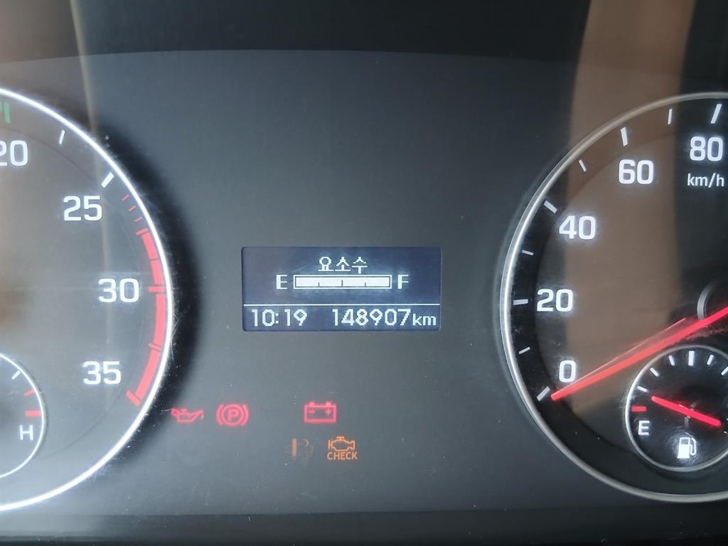 현대 올뉴마이티 3.5톤 냉동탑 2018년식 계기판 148,907km